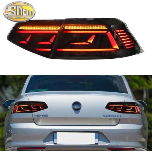 Car LED Taillight Tail Light For Volkswagen Passat B8 2017 2018 2019 Rear Running Lamp + Brake + Reverse + Dynamic Turn Signal