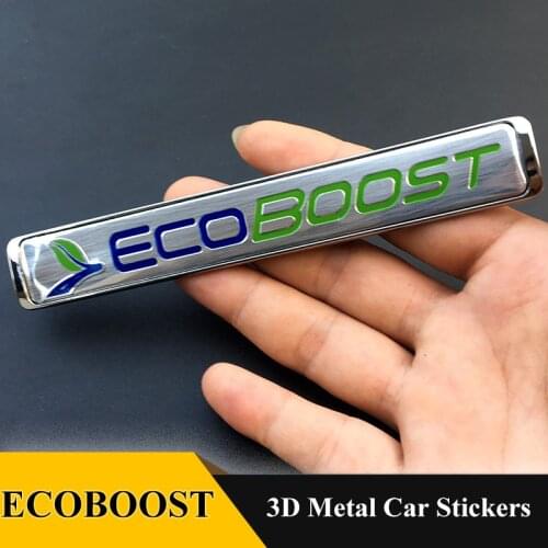 1pcs 3D Sticker Ecoboost Emblem Badge Decal Accessories Car Styling for Ford Fiesta Escort Mondeo Taurus Ecosport Kuga Edge