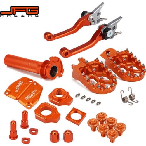 Motorcycle Foot Pegs Clutch Brake Lever Reservoir Cover Rear Disc Brake Guard For KTM SX85 2015-2017 FREERIDE 250R 350 2014-2017