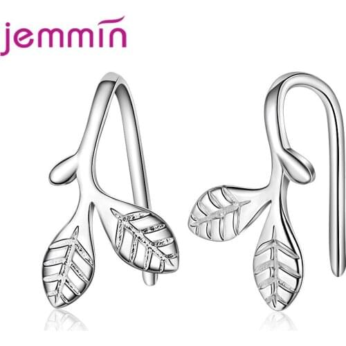 Korean Leaf 925 Sterling Silver Clip Earrings Without Piercing For Women Party Gifts Boutique Earings Jewelry