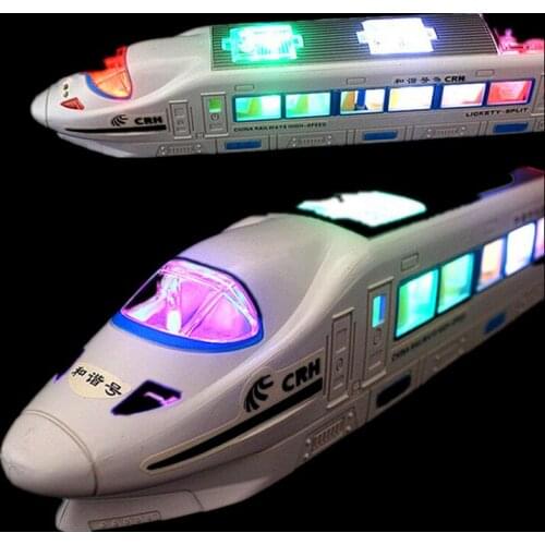 Hot Children Electric Train Toy Flash Train With Sound Light Transportation Model Toys Birthday Gift