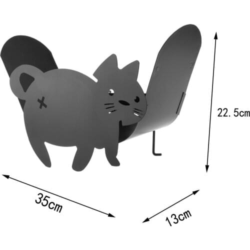 Metal Cat Roll Paper Rack Bathroom Tissue Storage Organizer Kitchen Bathroom