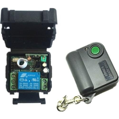 Mini Wireless RF Remote Control Light Switch 10A Relay Output Radio DC12V 24V 1 CH Channel 1CH Receiver Module +Transmitter