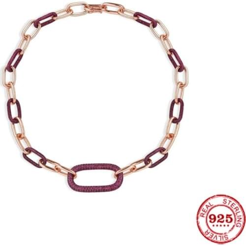 Fashion Charm Copy 1:1 Replica, Burgundy And Pink Chain Necklace Pink Monaco Luxury Jewelry Gift