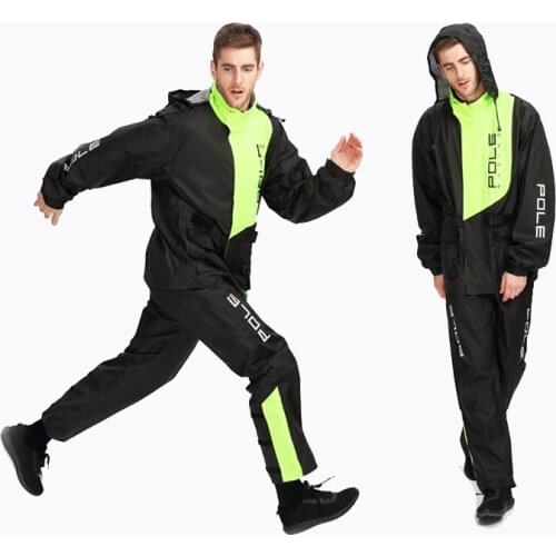 POLE Motorcycle Suit Raincoat One Set Fashion Outdoor Sports Fishing Man Suits Bicycle Riding Waterproof Clothes