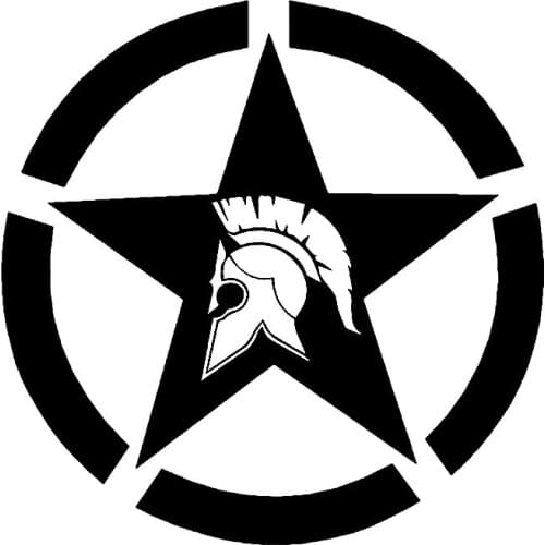 Creative Stars Vinyl Decal Molon Labe Car Sticker Waterproof Auto Decoration Automobile Accessories Black/Silver,13cm*13cm