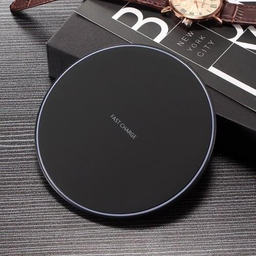 New Ultra-Thin Wireless Charger For iPhone XS Max XR X 8 Mobile Phone Qi Charge Wireless Charging Pad for Ulefone Armor 5 6 6E