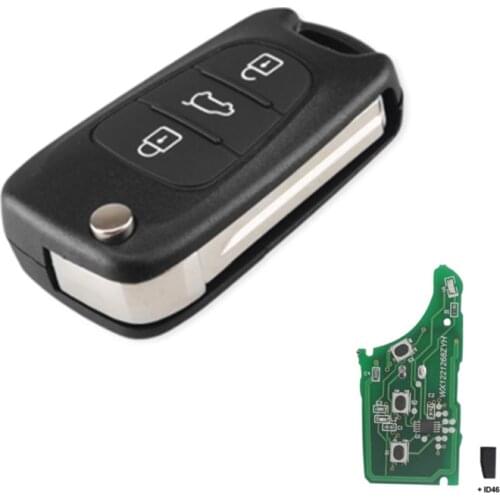 New Remote Key Shell For Hyundai I20 I30 IX35 I35 Accent Kia Picanto Sportage K5 3 Buttons Flip Folding Remote Key Case