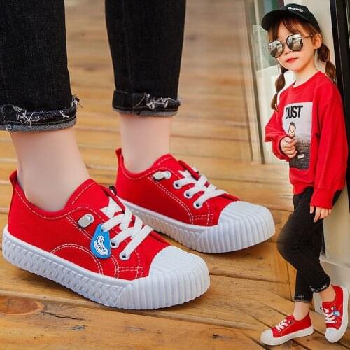 Autumn New Solid Color Childrens Casual Shoes Canvas Shoes Boys and Girls Sports Shoes Kid Shoes Children Girls 2020