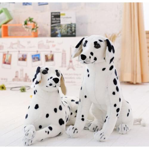 Plush Dalmatian Dog Toy Simulation Giant Dog Stuffed Animals Toy Realistic Animal Kids Toys Gift For Children Pet Shop Mascot
