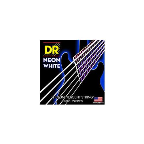 DR K3 Hi-def Neon White Luminescent Electric Guitar Strings, Light 09-42 or Medium 10-46