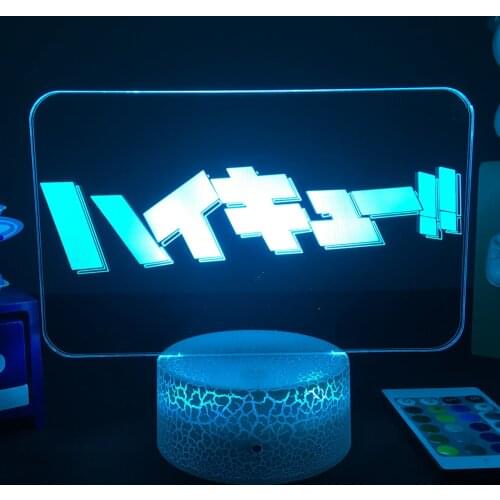 Anime Night Light Manga Haikyuu!! 3d Lamp for Bedroom Decor Nightlight Kids Child Birthday Gift Haikyu Bedside Lamp Dropshipping