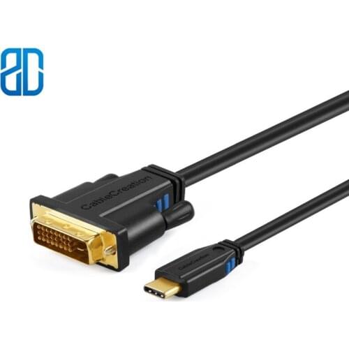 USB-C to DVI Cable (1080P@60HZ) Type C To DVI Compatible MacBook/iMac 2017/ Chromebook Pixel/Dell XPS 13/ Yoga 910 Samsung S9/S8