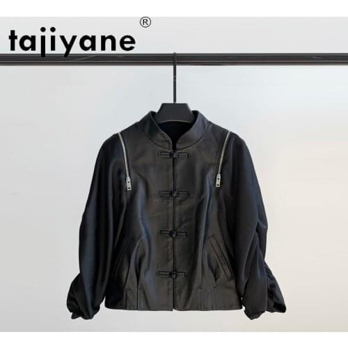 Real Jacket Leather Women Genuine Sheepskin Coats Woman Cloth Chinese Style 100% Sheep Skin Jackets Femme Veste TN2088