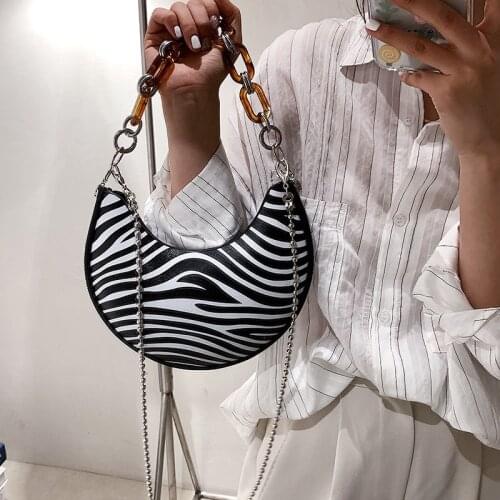 DikizFly Half Moon Women Bags Trending Designer Crossbody Bags Ladies Chains Totes Womens Handbags Female Purses Shoulder Bag