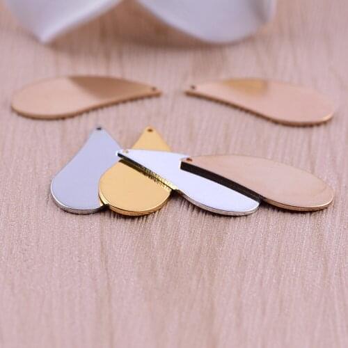 10pcs ZHU RU 28*12mm Water droplets drop Oval Circular contour For Jewelry Making Necklace Connectors DIY Jewelry Findings