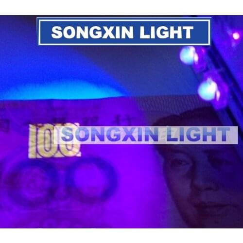 1000PCS x 5mm Square UV LED Piranha Purple Water Clear Round Super Flux LED Light Emitting Diode Lamp Transparent Bulb