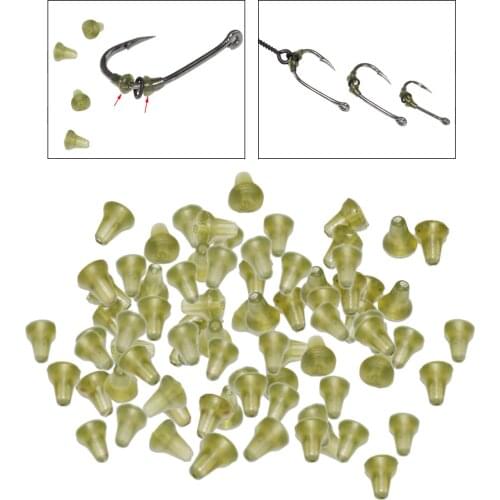 100x Hook Stops Rubber Shank Beads Terminal Bait Rig Stopper Accessories