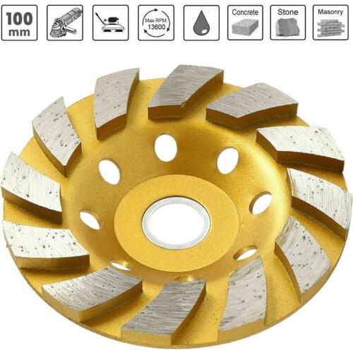 4in Diamond Segment Grinding Wheel Angle Grinder Disc for Granite Stone Marble Masonry Concrete Cut