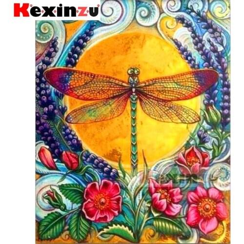 5d diamond painting full Square/Round diamond embroidery-Dragonfly flower-rhinestone DIY mosaic Cross Stitch 3D Home Decor Y0461
