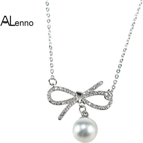 Женские ожерелья из жемчуга ALenno China At AliExpress