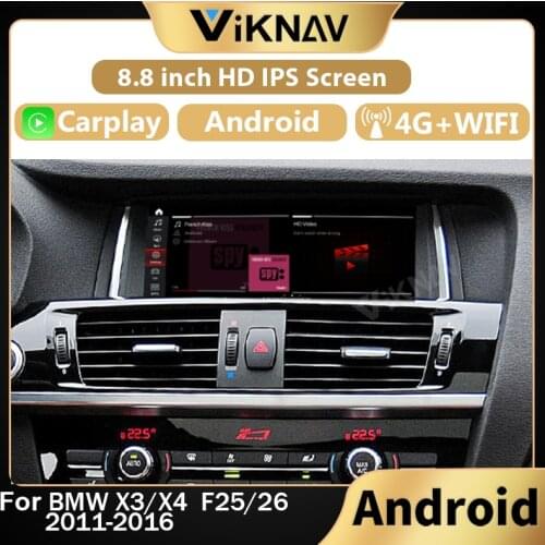 Android car radio For BMW X3/X4 F25/26 2011-2016 car touch screen GPS navigation stereo recorder multimedia player head unit