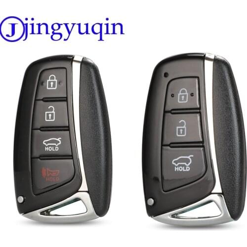 Jingyuqin 3/4 Buttons Remote Key Case For Hyundai Genesis 2013-2015 Santa Fe Equus Azera IX45 Fob TOY40