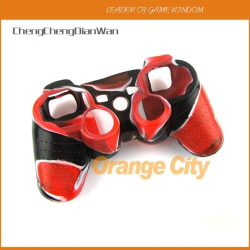 ChengChengDianWan 15pcs/lot high quality for 10 colors Camouflage Silicone case protective Skin Case Cover for PS3 controller