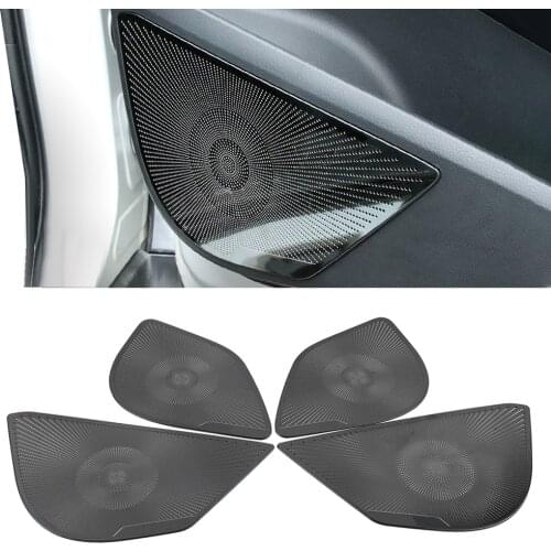 For Toyota C-HR AX10 2016-2020 Stainless Car Door Panel Loudspeaker Pad Speaker Cover Trim Frame Sticker Moulding Accessories