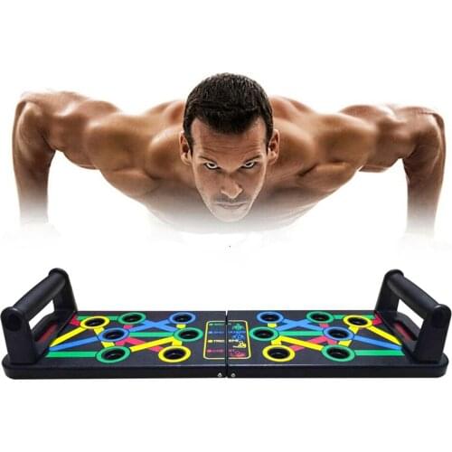 Home Gym Fitness 14 in 1 Push-Up Rack Board Back Chest Muscle Push Up Stand Bar for ABS Abdominal Muscle Building Exercise