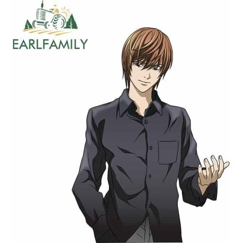 EARLFAMILY 13cm x 9.7cm for Death Note Light Personality Creative VAN Car Stickers Vinyl Anime Waterproof Scratch-proof Decals