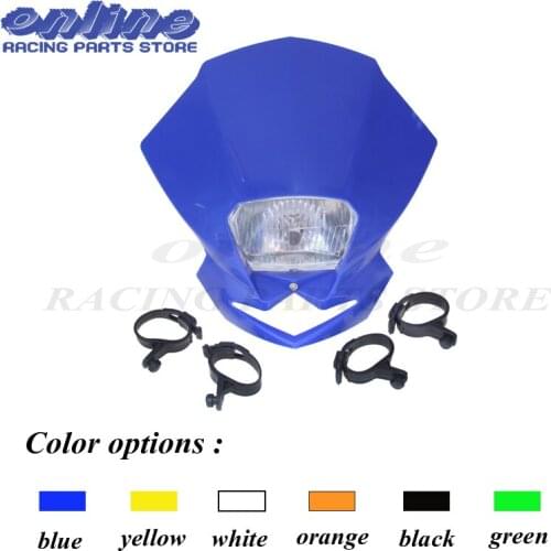Dirt Bike Moto Blue H4 Headlamp Motorcycle Head Light Headlight for Yamaha WR 125 250 WRF DT XT TTR YZ YZF