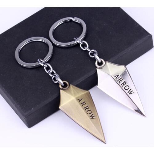 Movie Trinket Keychain Weapon Model Arrow Pendant Keyrings Women Men Bags Car Key Holder