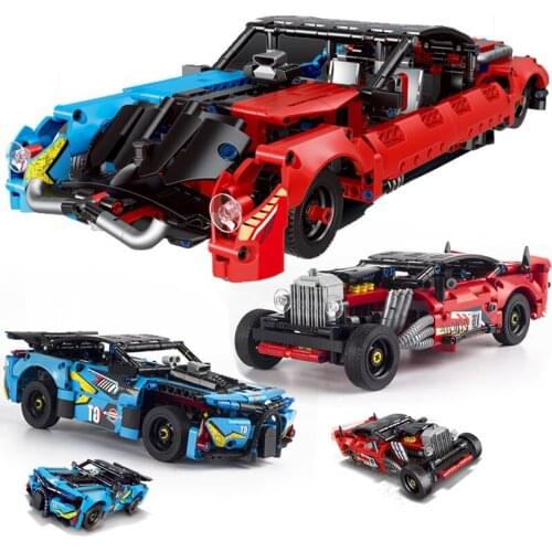 City Technical Vehicle Super Racers Sports Racing Car Speed Champions Composable Model Building Blocks creative Idea Brick Toys