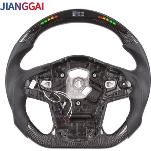 Leather Steering Wheel 100% Carbon Fiber LED Display For Toyota Super A90 2019-2020 Model
