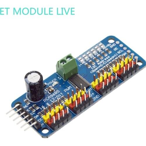 MH-ET LIVE 16 Channel 12-bit PWM/Servo Driver - I2C interface - PCA9685 for Arduino Raspberry Pi DIY Servo Shield Module