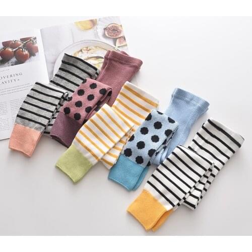 Cartoon Baby Leggings Elastic Striped Girls Panty-hose Warm Stockings Kids Leggings Cotton Print Stocking Leg Warmer