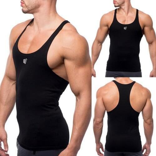 Gym Men Muscle Sleeveless Shirt Solid Tank Top Bodybuilding Sport Fitness Workout Vest