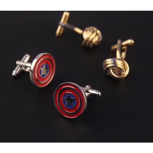 Shirt Cufflinks For Mens Superhero Falcon Boba Cuff Buttons Wholesale gifts 2pcs/lot
