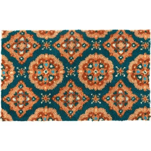 Latch Hook Kits with Printed Mandala Pattern on Canvas DIY Rug Embroidery Set Crocheting Arts Crafts for Adults Home Decoration