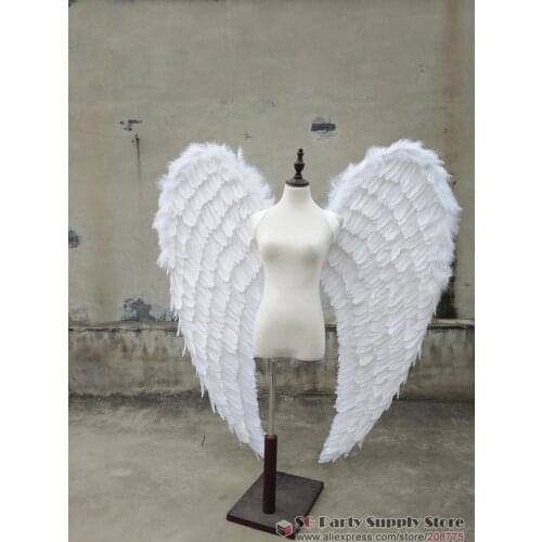 Natural White Feather Big Angel Wings Shoot Accessories Creative Studio Novel Wedding Decorations