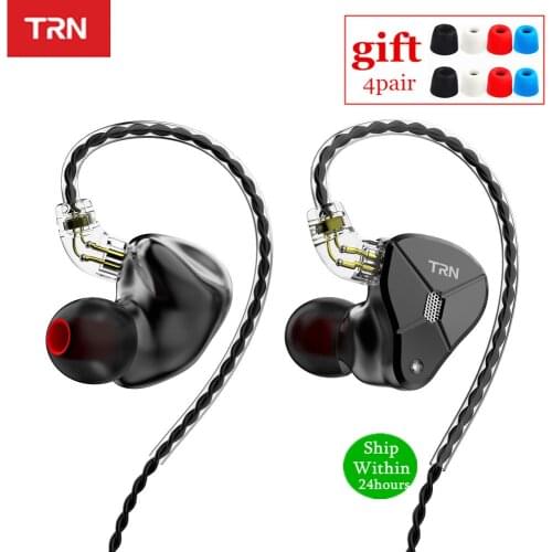 TRN BA5 5BA In Ear Earphone Metal IEM HIFI Monitor Running Sport Headset Stage Resolution Detachable 2Pin V90/ZSX/C12/AS10