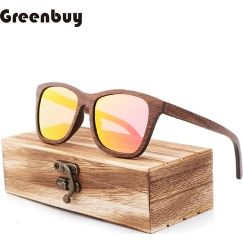 New style of retro fashion green bamboo and wood glasses simple and trendy clam glasses windproof glasses for men and women