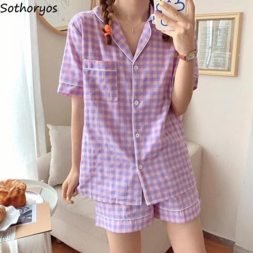 Pajama Sets Women Two Piece Set Summer Kawaii Sweet Soft Home Wear Korean Fashion Girls Comfortable Sleepwear Leisure Loose Ins