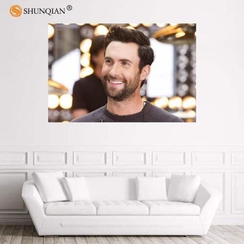 Nice Adam Levine Poster Custom Satin Poster Print Cloth Fabric Wall Poster Print Silk Fabric Print Poster 12-25