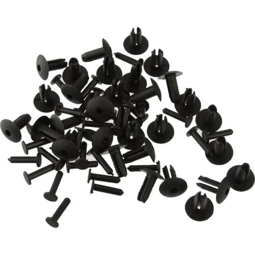 For BMW E30 E36 E46 E39 E38 Z1 Plastic Bumper Mounting Rivet Body Trim Clip Car Fender Trim Clip For 6mm Hole Pack of 30