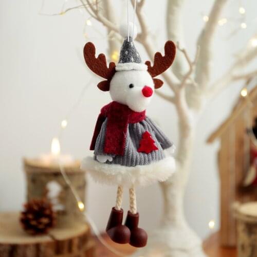 Christmas Decorations Elk Santa Claus New Year Christmas Ornaments Pendants Hanging Gifts Xmas Tree Decor Home Decoration