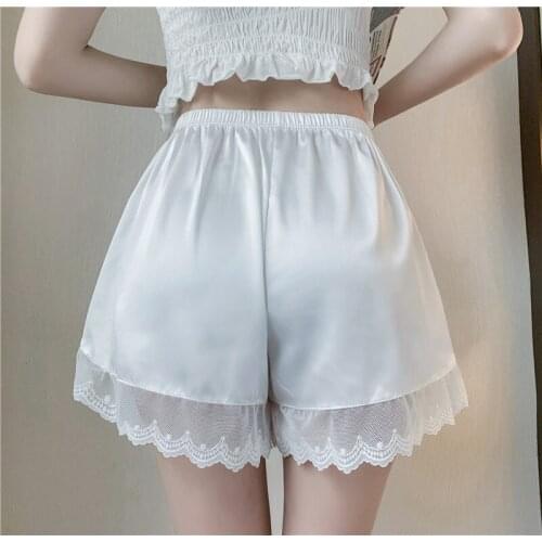 Womans shorts high waist underskirt Loose Casual thin shorts women lolita girl Princess wide Leg sweet loungewear shorts mujer
