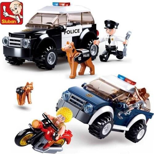 City SWAT SUV Patrol Car Model Figures Police Blocks DIY Construction Building Bricks Sets Educational Toys For Children