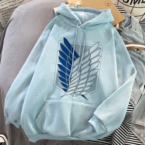 Attack on Titan Anime hoodies Women Fashion sweatshirts with hoodies kawaii Casual girls boys Hooded Loose Hoodi Sweatshirte